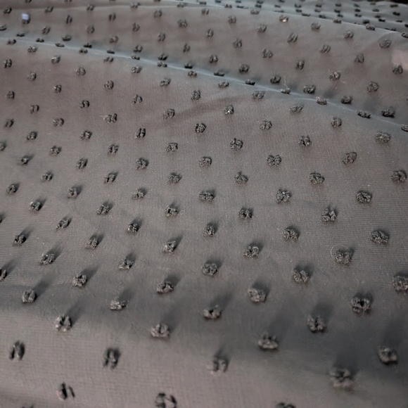 Altuzarra Swiss Dot Sheer Tie-Neck Flowy Elegant Timeless Black Sheer Blouse - Picture 9 of 13